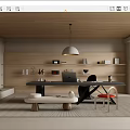 Modern study 3d model