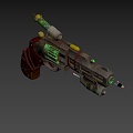 Guns Diesel Punk Bullets 3d model