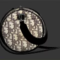 Stylish Patterned Duffel Bag With Purple Green Accents And Black Strap