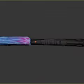 Modern Pistol With Colorful Transparent Barrel And Black Ergonomic Grip