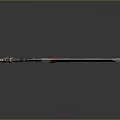 Fantasy Ornate Sword Weapon Design With Red Blade And Silver Intricate Hilt