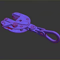 Blue Metal Clamp Tool With Screw Fastened Structure And Ring End Design