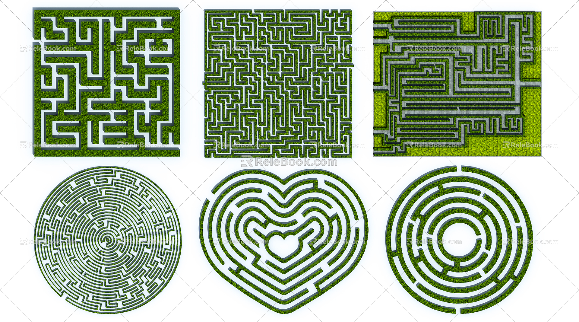 Modern Labyrinth Plant Labyrinth model