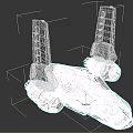 Detailed Sci-Fi Spaceship 3D Model With Twin Engines And Angular Wings Design 3d model