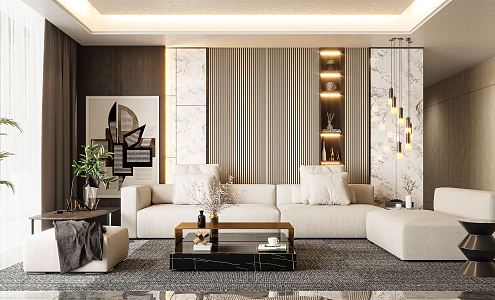 modern living room 3d model