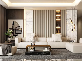 modern living room 3d model