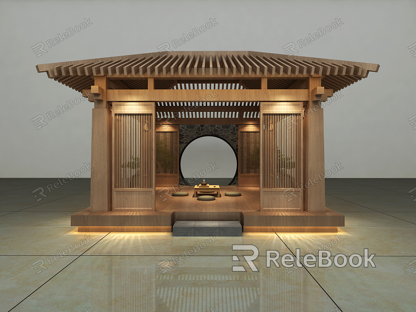 New Chinese pavilion sweat evaporate pavilion model