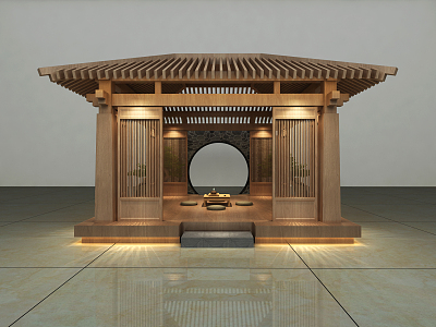 New Chinese pavilion sweat evaporate pavilion 3d model