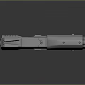 Modern Silver Pistol Weapon Design With Black Textured Grip And Metallic Finish