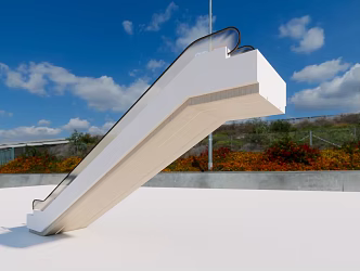 Modern elevator escalator 3d model