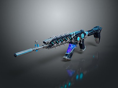 Modern Rifle Sci-Firearms Sci-Fi Game Gun Games Firearms Game Gun 3d model