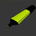 Yellow Black Glowing Highlighter Pen For Smooth Writing In Office And School
