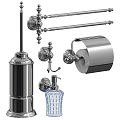Modern Brass Bathroom Living Essentials With Toilet Brush Holder Towel Bar Paper Holder Soap Dispenser