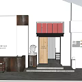 Modern Public Office Space With Long Wooden Table Black Chairs And Indoor Tree