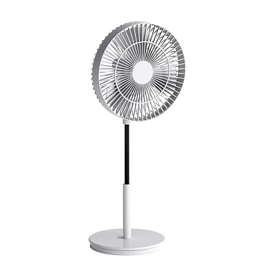 Modern Air Cooler Fan With White Black Design And Standing Base Structure 3d model