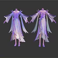 Traditional Style Dresses Two Pieces Blue White Green White With Elegant Sleeves And Floral Patterns
