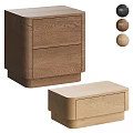 Two Tone Wooden Storage Cabinet with Drawers and Round Wooden Knobs Home Use