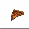 Delicious Pizza Slice with Pepperoni Black Olives Melted Cheese and Golden Crust