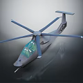 Modern Gray Helicopter Featuring Streamlined Fuselage Transparent Cockpit And Advanced Rotor Blades