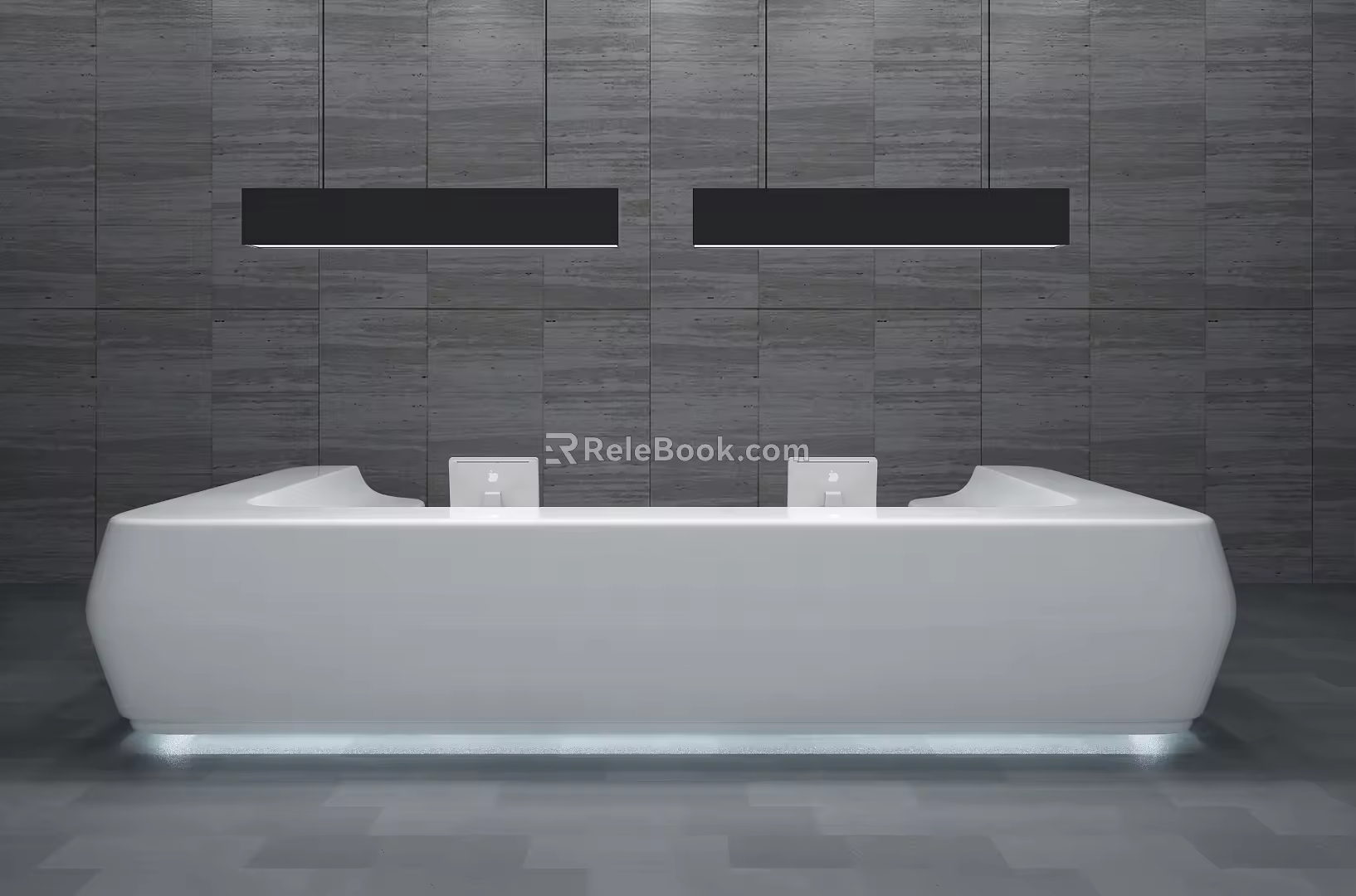 Modern Reception Desk Front Desk 3d model