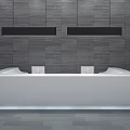 Modern Reception Desk Front Desk 3d model