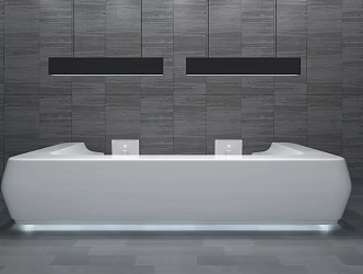Modern Reception Desk Front Desk 3d model