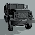 Military Style Utility Vehicle With Long Cargo Body Multi wheel Design And Storage Compartment