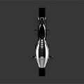 Futuristic Black And White Motorcycle With Sleek Design Large Tires And Transparent Windscreen