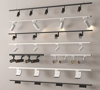 Modern Downlight Spotlight Track-type Magnetic Light Spotlight Downlight 3d model