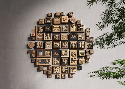 New Chinese Wall Decoration Pendant 3d model