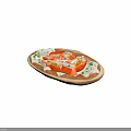 Open Faced Sandwich with Fresh Tomato Sour Cream Parsley and White Onion on Toast