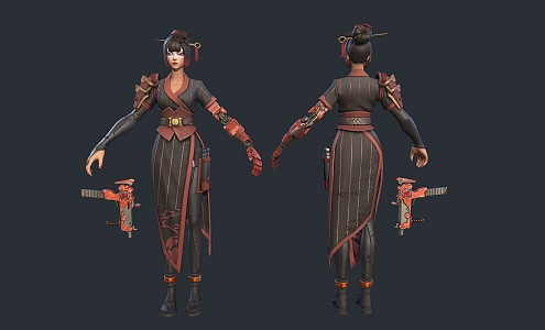 Female Ninja Assassin 3d model