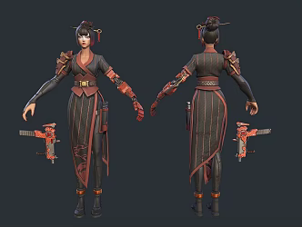 Female Ninja Assassin 3d model