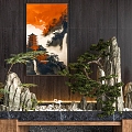 New Chinese Style Other Landscape Sits Indoor New Chinese Style Landscape 3d model