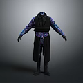 Casual Daily Wear Black Purple Long Sleeve Robe With Belted Design Comfortable Fabric