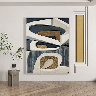 modern abstract painting abstract decorative painting 3d model