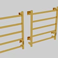 Gold Bathroom Towel Rack With Multi tier Design For Modern Bathrooms