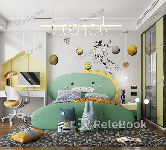 Modern Children's Room Children's Room Bedroom model