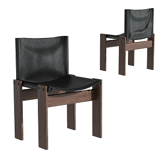 Middle Style Single Chair 3d model