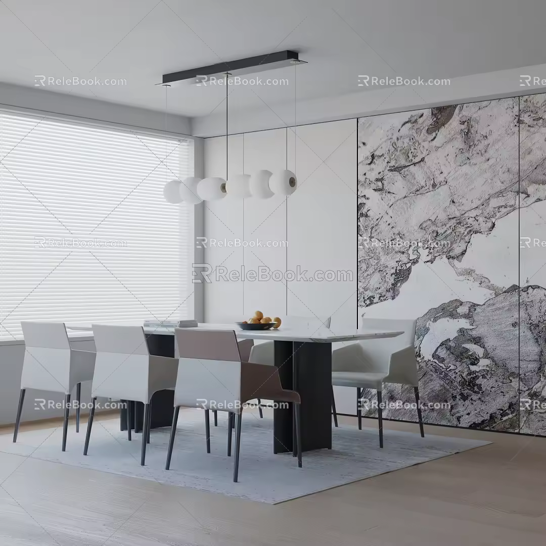 Modern table combination 3d model