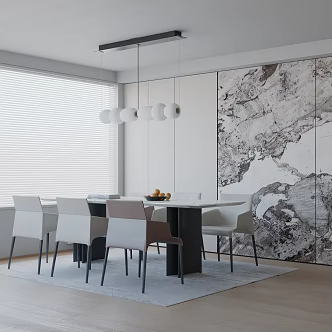 Modern table combination 3d model
