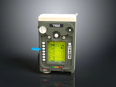 TNOZ Digital Monitoring Device With Control Panel Display Screen Buttons And Adjustment Knob 3d model