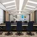 Modern Command Center Fire Conference Room Tables and Chairs 3d model