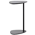 Modern Minimalist Side Table With Round Top And Black Metal Frame 3d model