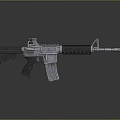 Modern Tactical Weapon Rifle With Metal Barrel Magazine And Stock