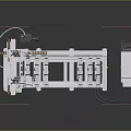 Industrial CNC Machining Equipment With Long Workbench Multiple Clamps Mechanical Arm And Control Cabinet