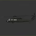 Realistic Military Helicopter Model With Main Rotor Tail Rotor And Cockpit