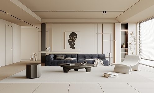 modern living room home living room 3d model