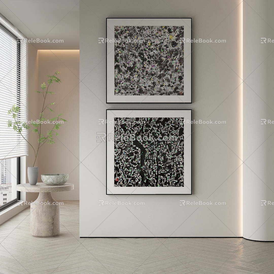 modern decorative painting 3d model