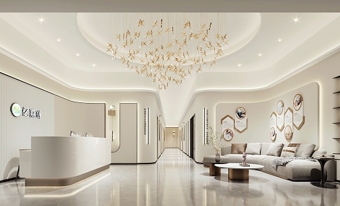 Modern Beauty Salon Hall 3d model